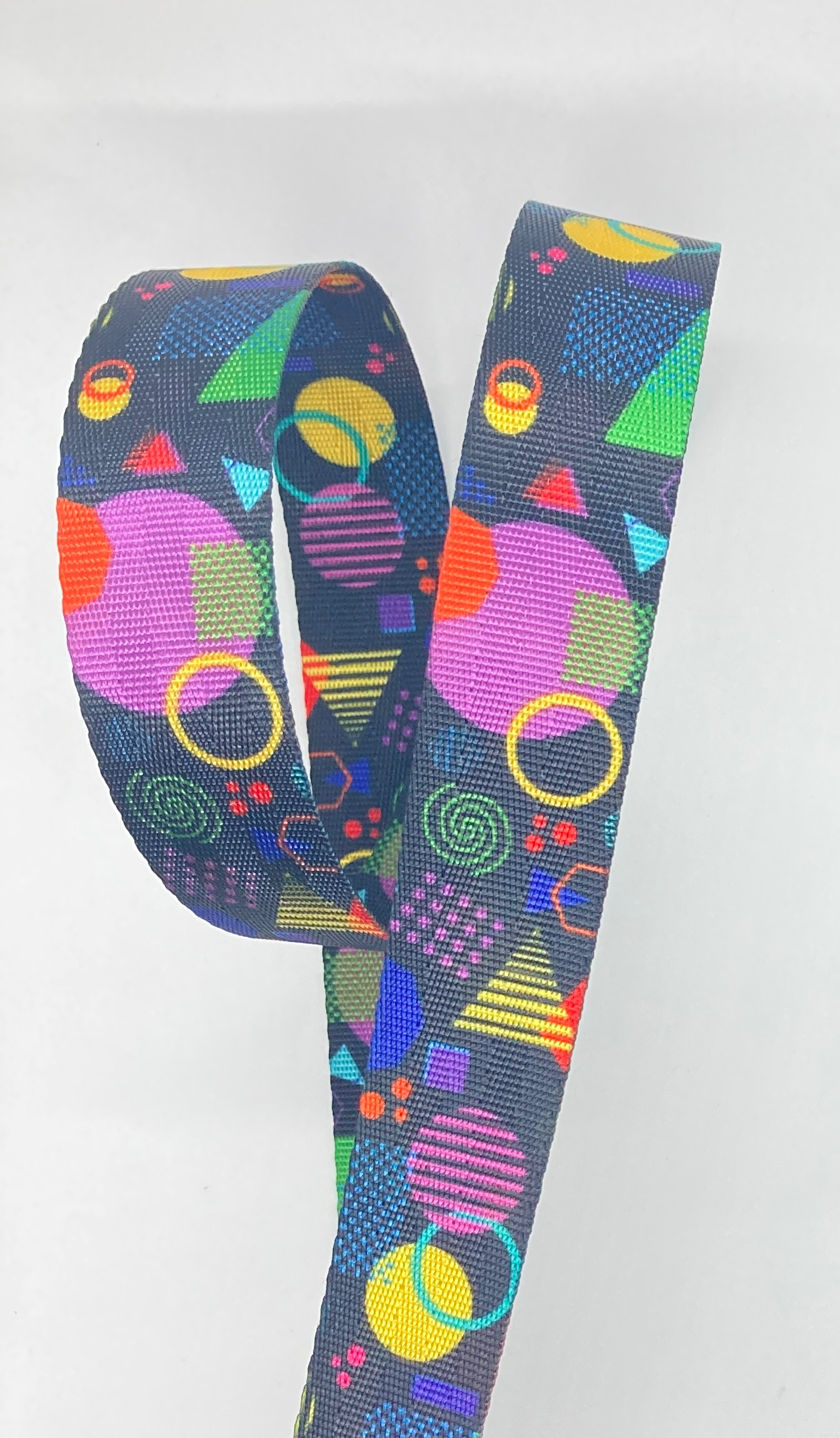 Retro Shapes Seatbelt Webbing 1"