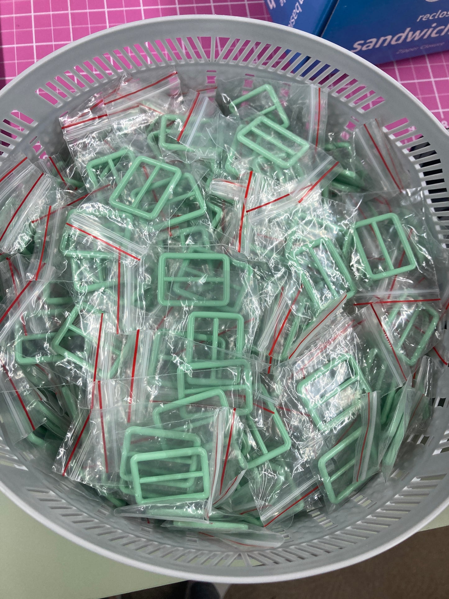 Custom Pastel Green 1" Buckles Grab Bag (20 buckles)