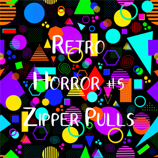 Retro Horror Acrylic #5 Nylon Zipper Pulls