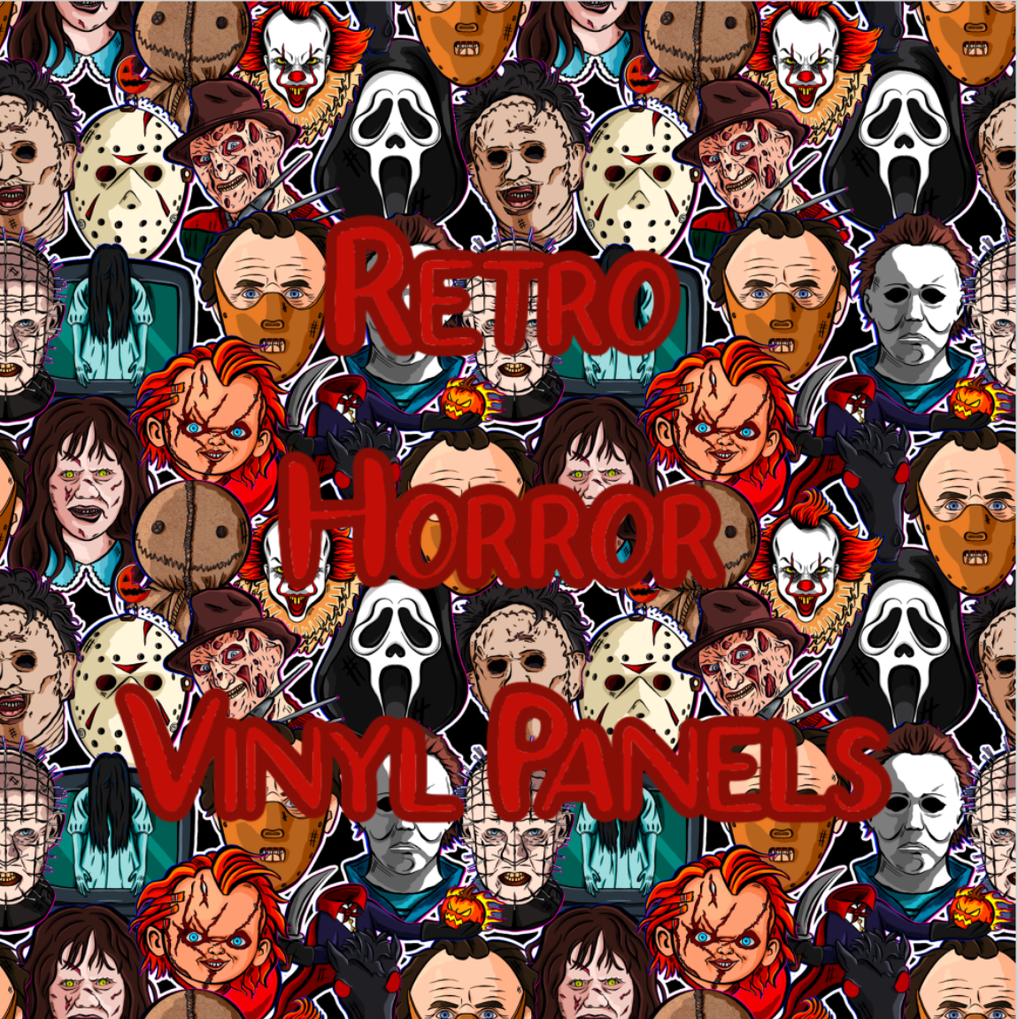 Retro Horror Vinyl Panels