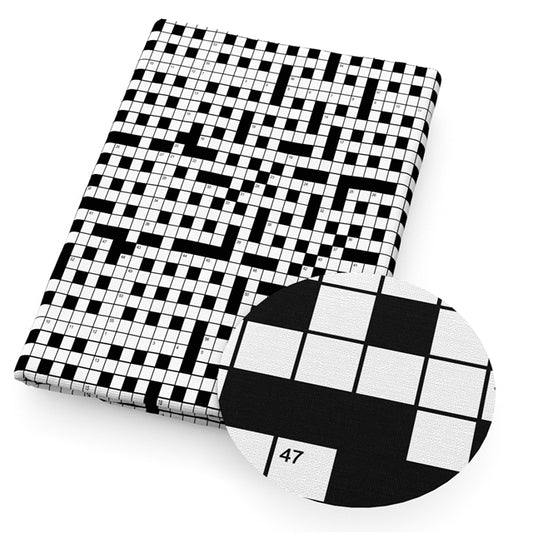 Crosswords Cotton Woven Fabric