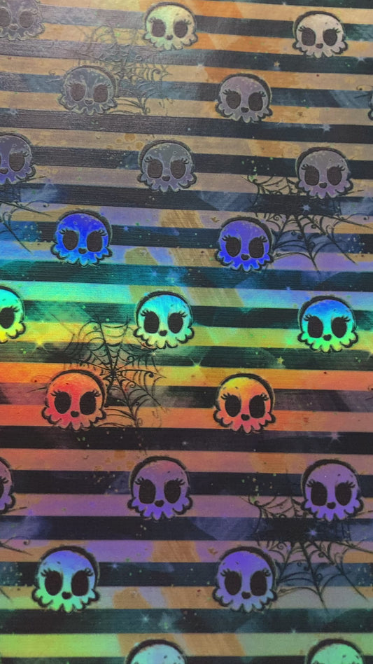 Orange Stripe Skulls