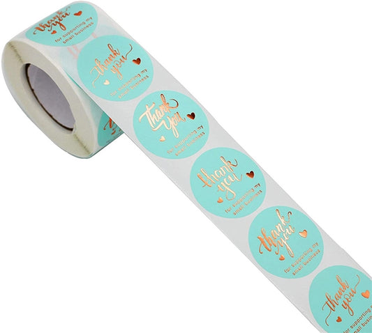 Turquoise Foil Stickers